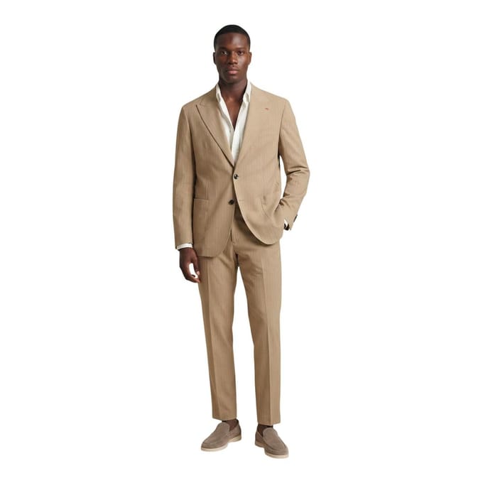 Mulish Beige Polyester Twee-delige Pak