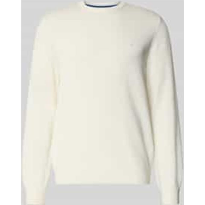 Regular fit gebreide pullover van mix van katoen en wol