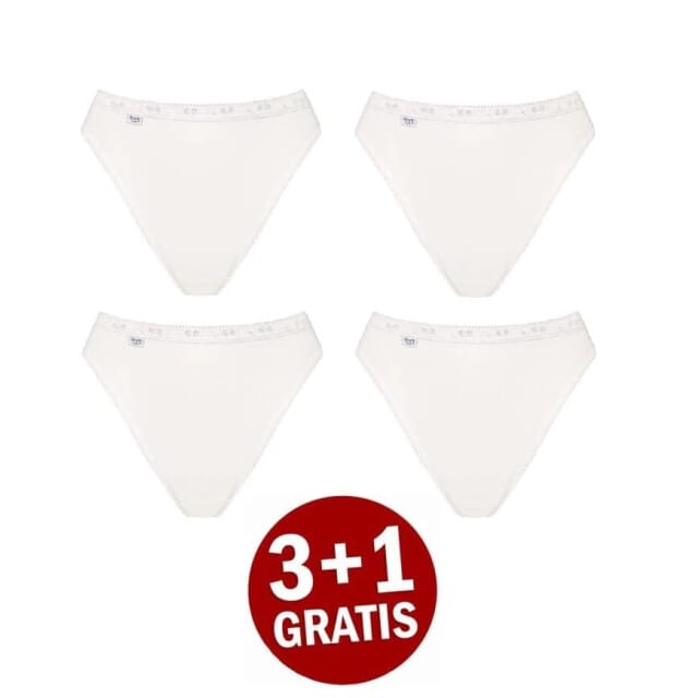 sloggi Basic+ Dames Tai slip - 4-pack - Wit - Maat 42