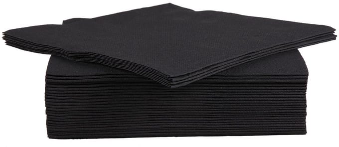 Cosy & Trendy servet | 38 x 38 cm | zwart | 40 stuks