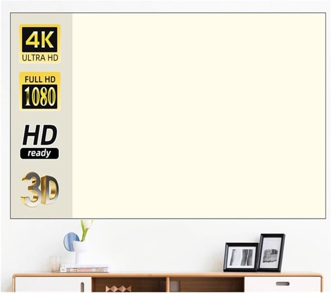 Projectiescherm - Beamer Scherm - Film Avond - Lichtwerend Doek - 100 Inch 16:9 - Wit