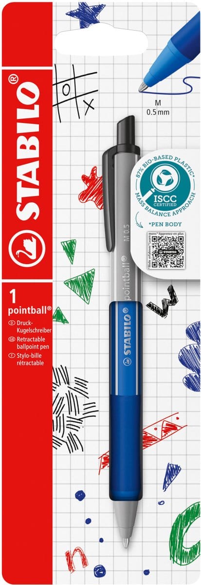 Balpen stabilo pointball colorful bl blist à 1st | 10 stuks