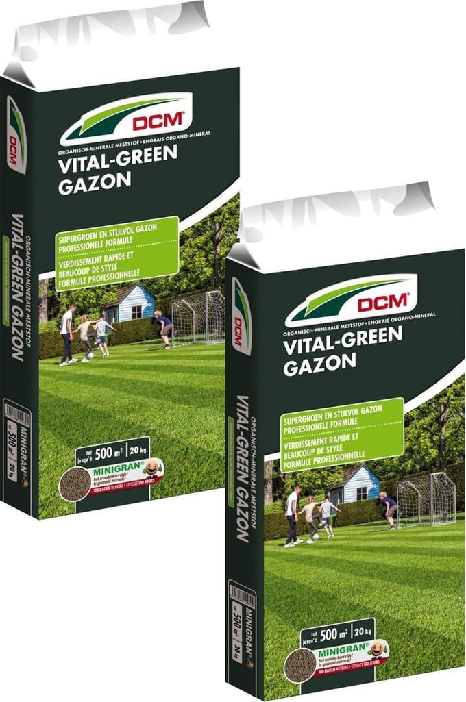 Dcm Vital-Green - Gazonmeststoffen - 2 x 20 kg (Mg)