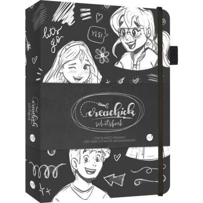 CreaChick Schetsboek Black Kleurboeken
