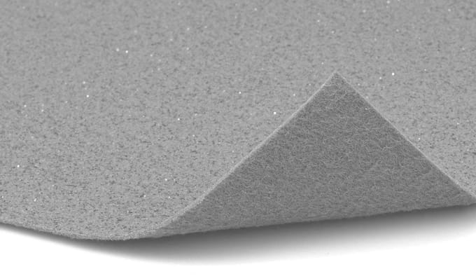 GJ Floors - Glitter loper (recyclebaar) | Zilver - Breedte x Lengte: 2 meter / 3 meter