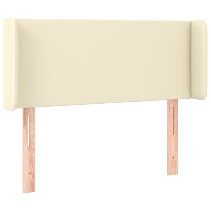 vidaXL Hoofdbord LED 103x16x78/88 cm kunstleer crèmekleurig