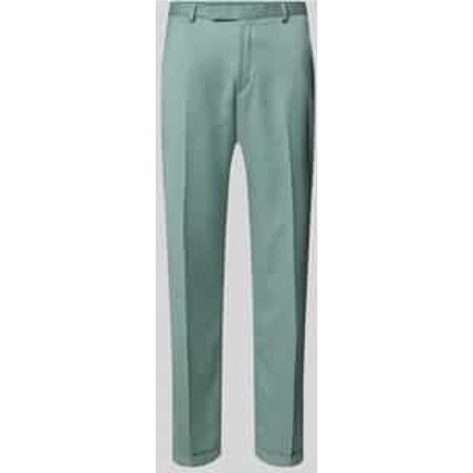 Slim fit pantalon met linnen