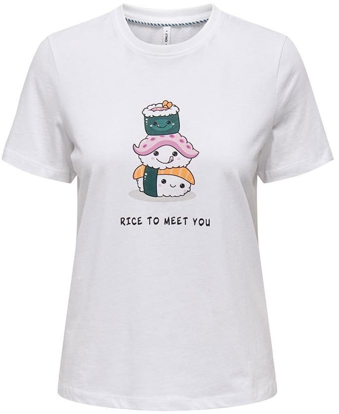 Only Gurli Life Reg T-shirt Met Korte Mouwen Wit S Vrouw
