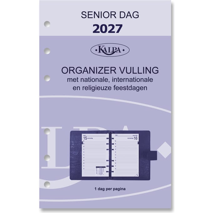 Agendavulling 2027 Kalpa Senior 1dag/1pagina