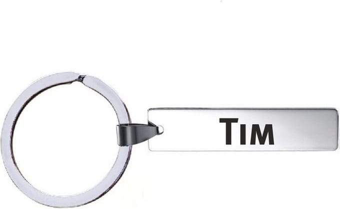 Sleutelhanger Met Naam - Tim - RVS