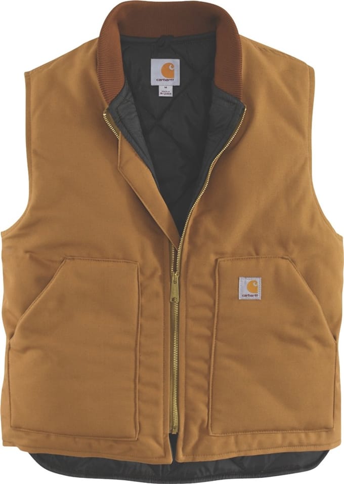 Carhartt Relaxed Fit Firm Duck Insulated Rib Collar Vest -