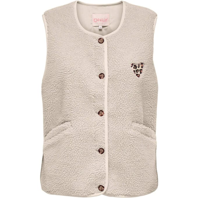 ONLY - ONLBABY TEDDY VEST PNT Dames Gilet