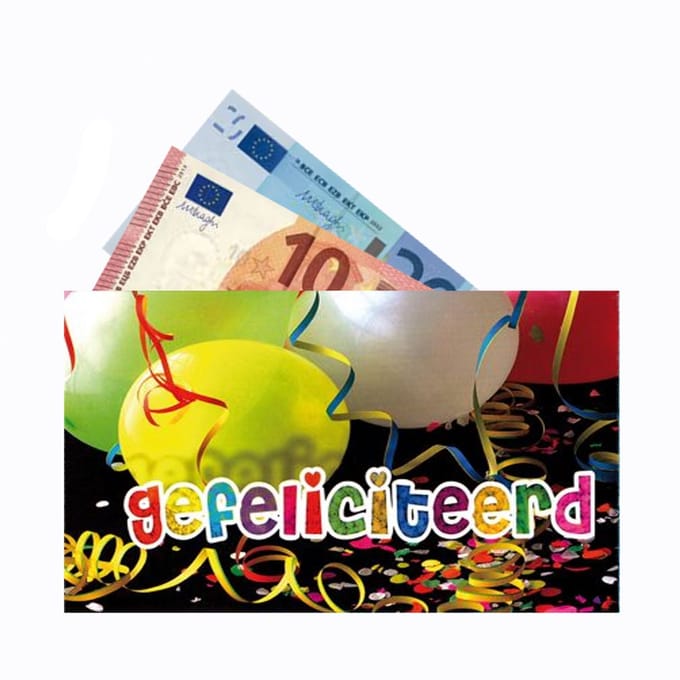 Geldkaart - Geld envelop - Gefeliciteerd Verjaardag