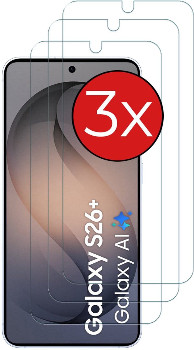 Screenprotectors geschikt voor Samsung Galaxy S26 Plus - Arara gehard glas Tempered Glass - 3 Stuks