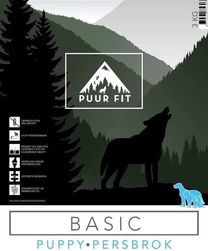 Puur Fit Basic Puppy Persbrok - Hondenvoer - 17,5 kg
