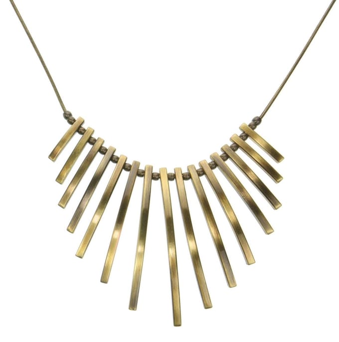 Behave - Ketting met staafjes goudkleurig - Boho chic halsaccessoire