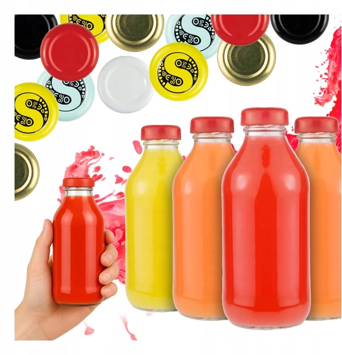 Bimberek - Glasfles - 330ml - Met Deksel - Voor Sappen