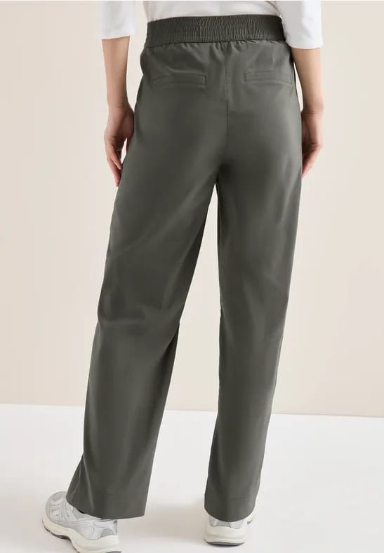 High Waist broek met wijde pijpen in Loose Fit