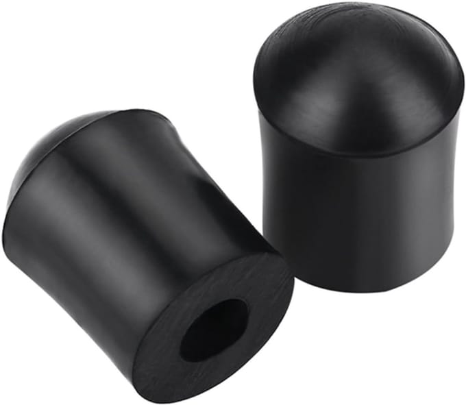 Set van 2 dubbele contrabas spikes, anti-slip bar pads, top stopper en rubberen eindstopper voor optimale stabiliteit