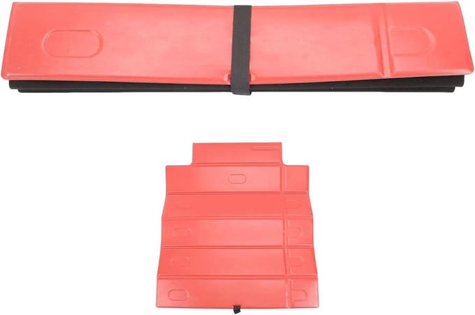 Honden Looptrap - Hondenhelling Auto - Veilig Instappen - Antislip Textuur - 55 x 12 x 7 cm - Rood