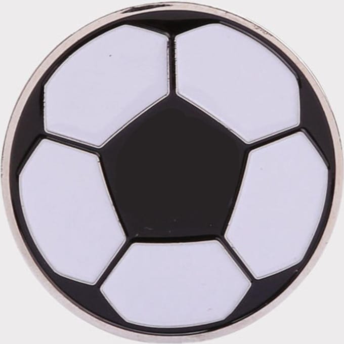 1 stuk Voetbal Flipmunt Voetbal Scheidsrechter Tossmunt Tool met Plastic Etui white