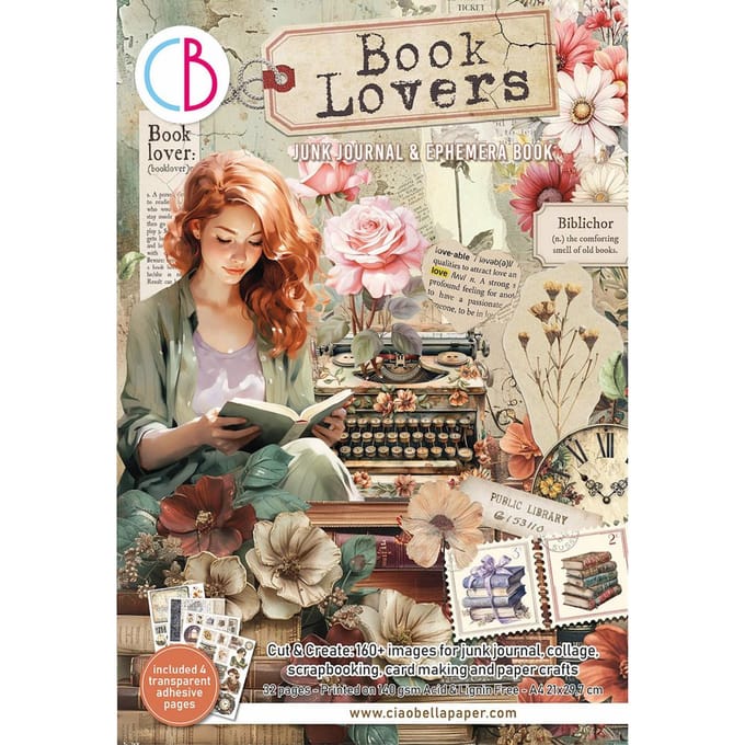Junk Journal & Ephemera Book "Book Lovers"