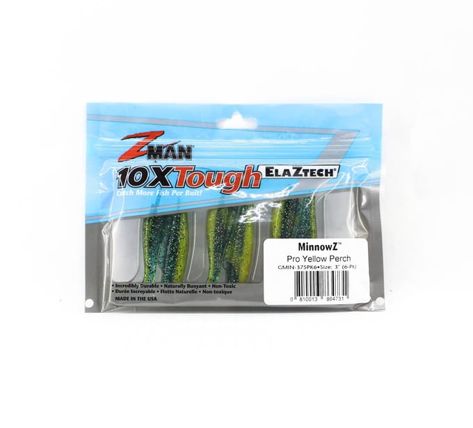 Zman Soft Lure MinnowZ 3 Inch 6/Pack Pro Geel Baars (4731) white
