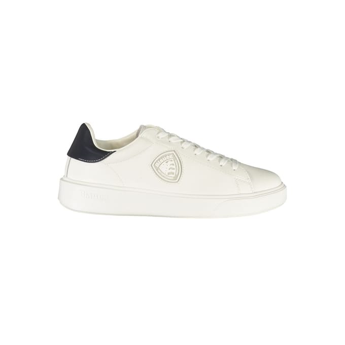 Blauer Witte Polyurethaan Heren Sneaker