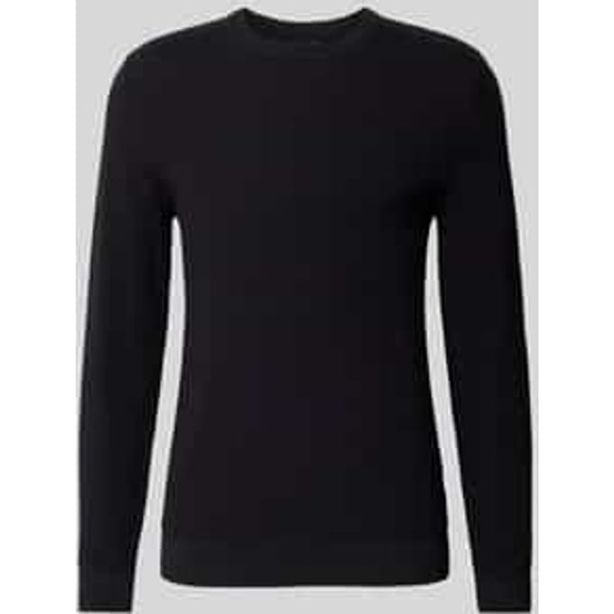 Gebreide pullover met structuurmotief en ronde hals