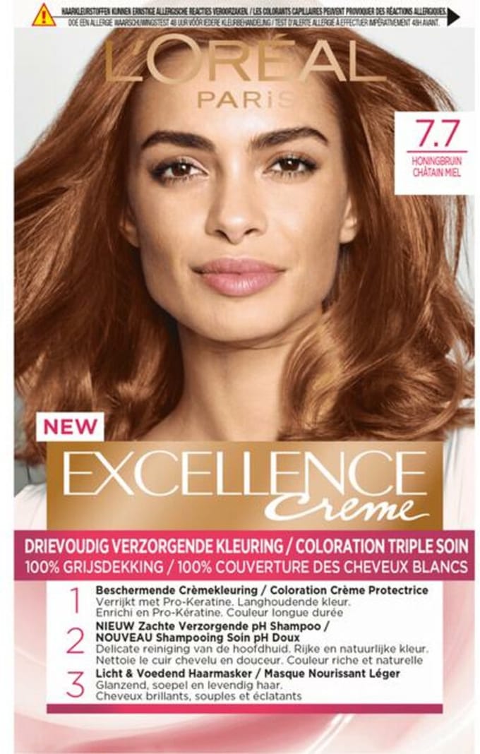 3x L'Oréal Excellence Creme 6.3 Donker Goudblond