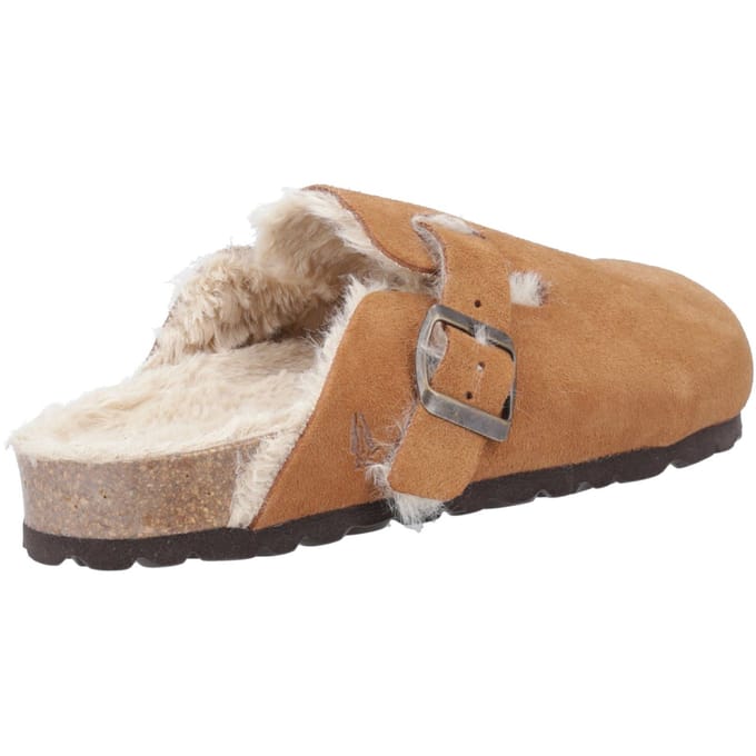 Hush Puppies Jade Leren Damesslippers Tan