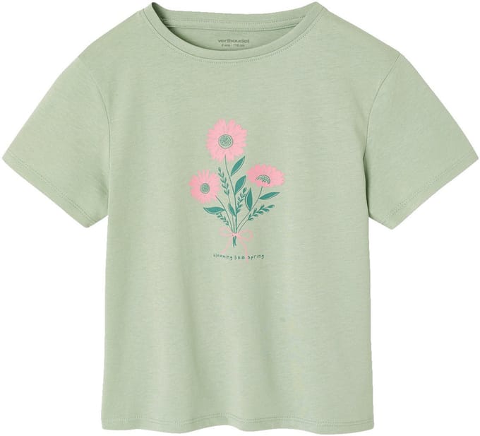 Vertbaudet T-shirt voor meisjes met print en korte mouwen