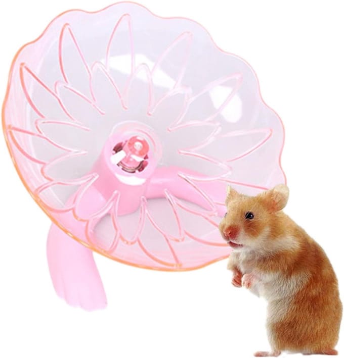 Loopfiets Knaagdier - Dierenwiel Hamster - Huisdier Beweging - Stille Kogellagers - 18 cm Diameter - Roze