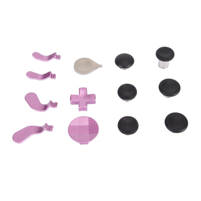 Vervangende Thumbsticks Kit Gevoelige Magnetische Metalen Thumbsticks voor Xbox One Elite Series 2 Zilver paars