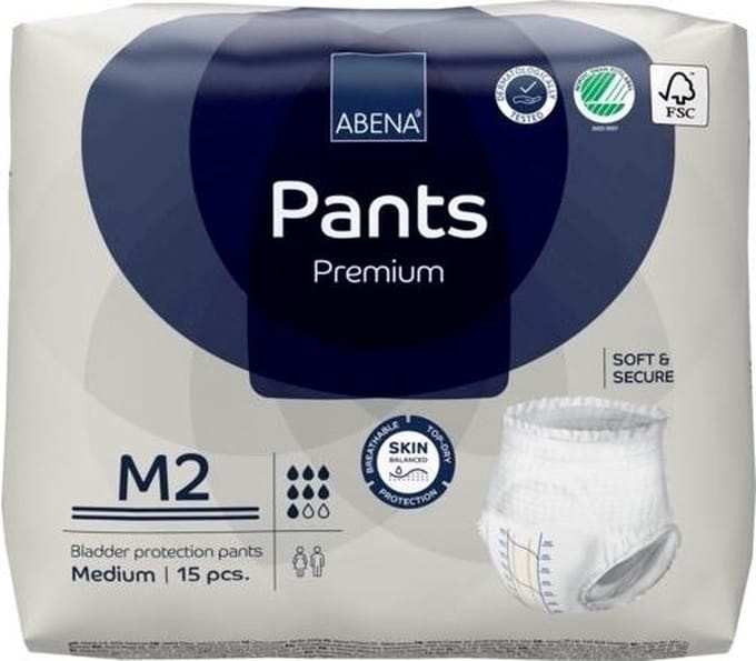 Abena Pants Premium 2 Medium - 12 pakken van 15 stuks