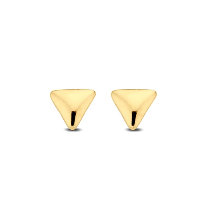 New Bling Goud 9NBG-0069 Oorknop Driehoekje - Bewerkt - 4mm - Goud