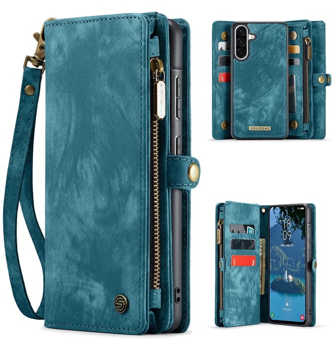 Solidenz Hoesje - Geschikt voor Samsung Galaxy A36 - Urban Wallet - Blauw