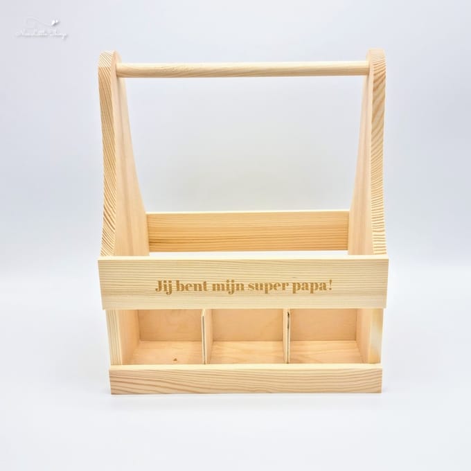 [Nice Little Things] - Houten Bierkrat Jij bent mijn super Papa!