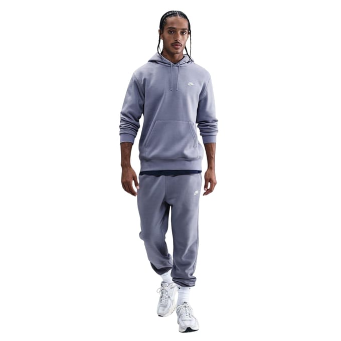 Nike Heren Club Fleece Pullover Hoodie (Spook/Wit)