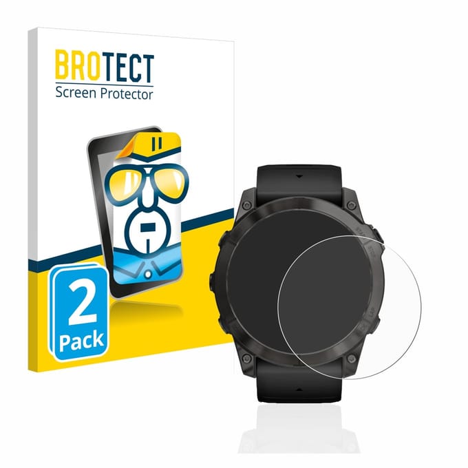 BROTECT - Screenprotector voor Garmin Epix Pro (Gen 2) (51 mm) - Folie Beschermfolie transparant 2 Stuks