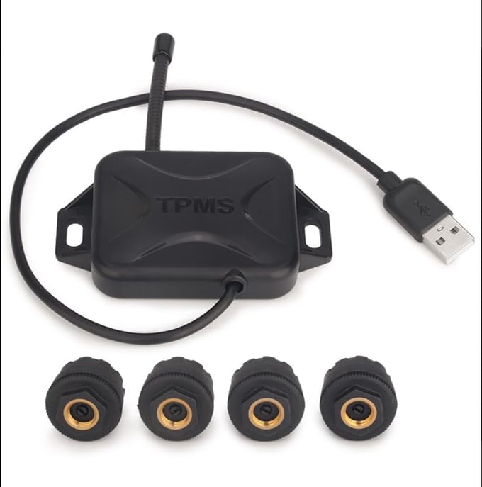 USB TPMS Module voor Android Autostereo met 4 Externe Sensors