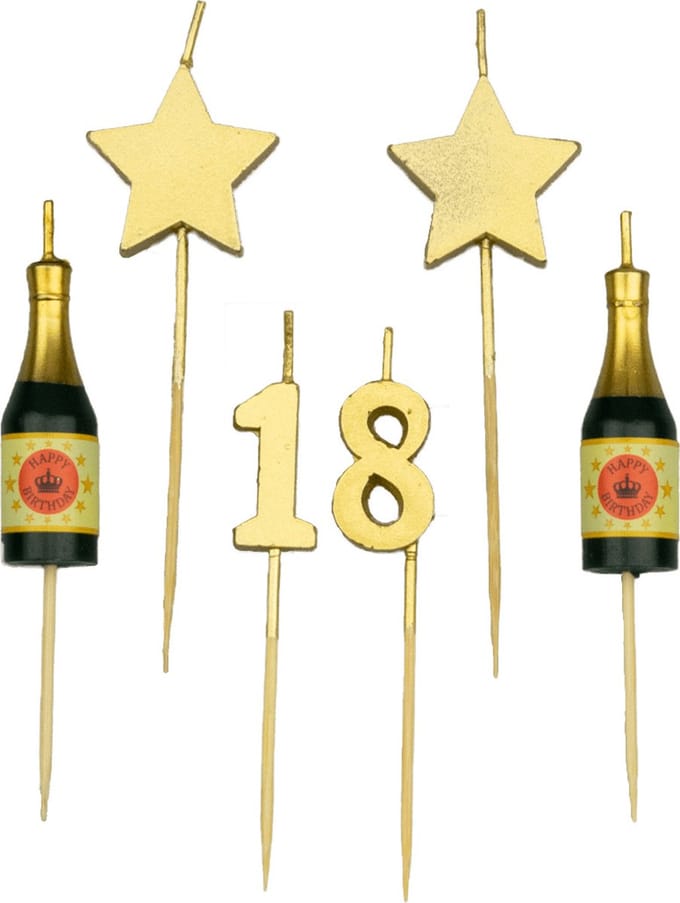 Party cake candles - 18 years