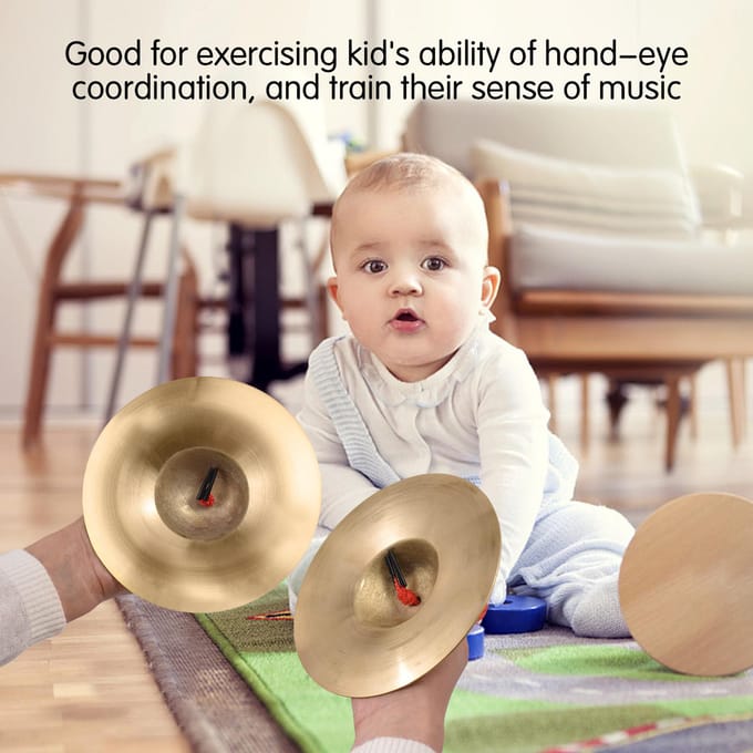 1 paar 5.8in Mini Kleine Messing Handbekkens Gong Band Ritme Beats Percussie Koper Muzikale messing