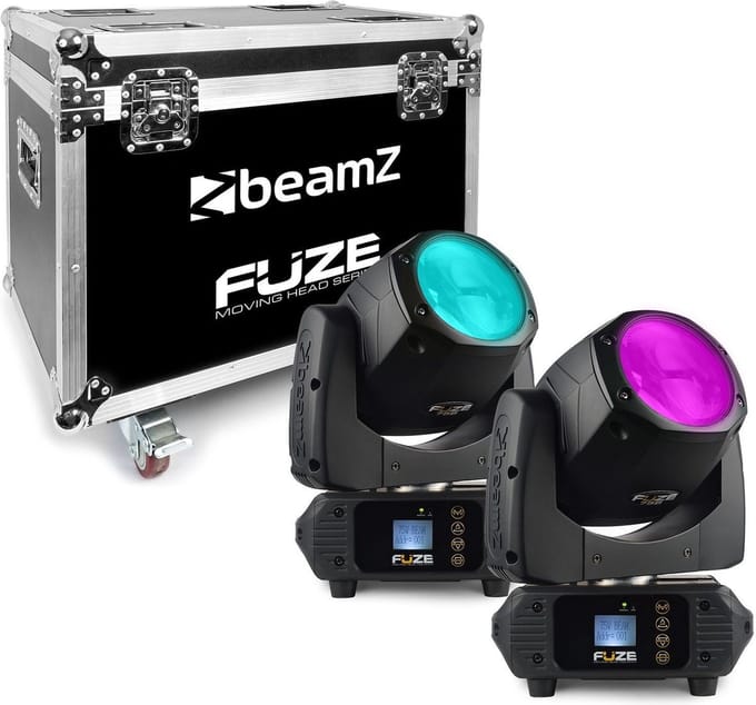 Moving head lichtset - BeamZ FUZE75B 2 stuks in flightcase