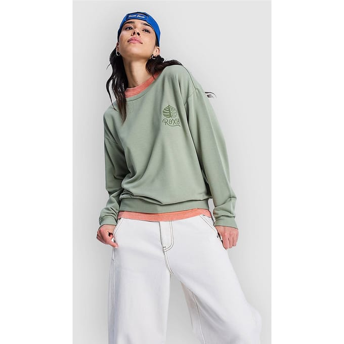 Roxy Surfing By Moonlight Sweatshirt Groen M Vrouw