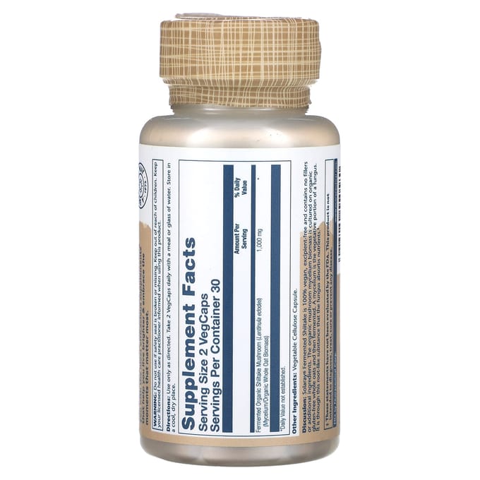 Gefermenteerde Shiitake Champignon, Plantaardige Capsules 60 (500 mg per capsule)