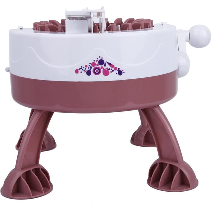 DIY Plastic Handbreimachine Naaimachine Kinderen Weven Speelgoed Gereedschap Accessoires(22 naalden) white