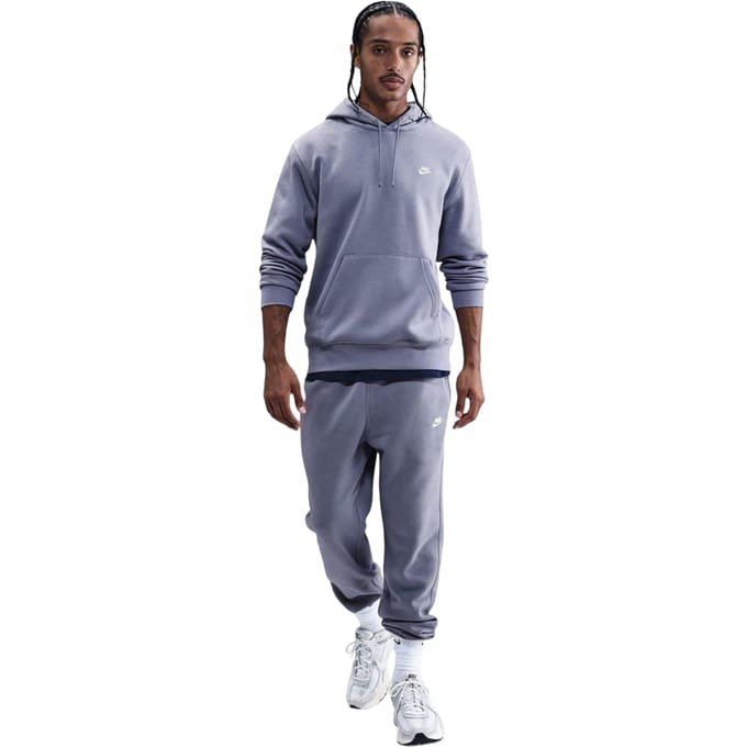 Nike Heren Club Fleece Pullover Hoodie (Spook/Wit)