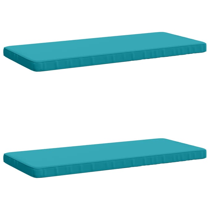 vidaXL - 2-delige - Bankkussens - VUGHT - 2 - st - 100% - Polyester - Turquoise