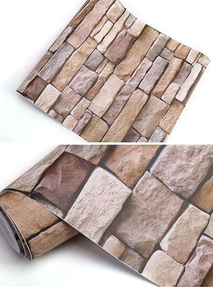 Home & Marker - 3D Zelfklevend Behang - Steeneffect Behang - Wandbekleding - Muurstickers - Waterdicht Behang - WALLCORWRAP